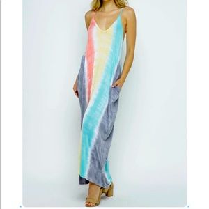 Tie Dye Harem Maxi Dress